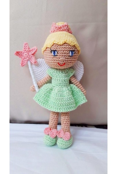  Amigurumi Soft Toy- Handmade Crochet- Fairy Doll (Green)